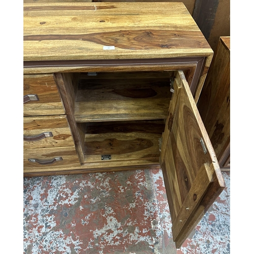 78 - An Indian sheesham wood sideboard - approx. 82cm high x 175cm wide x 45cm deep