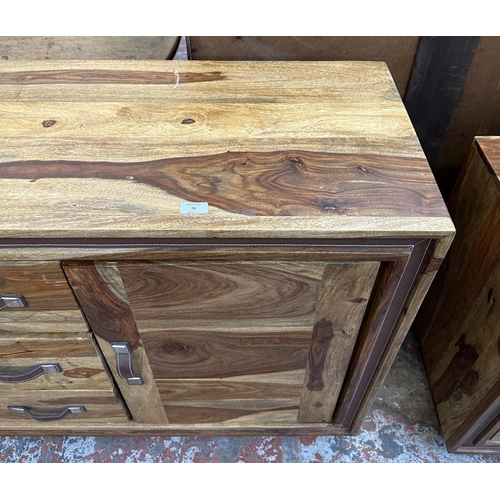 78 - An Indian sheesham wood sideboard - approx. 82cm high x 175cm wide x 45cm deep