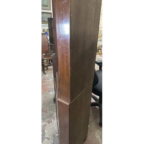 97 - A Georgian style inlaid mahogany astral glazed free standing corner display cabinet - approx. 187cm ... 