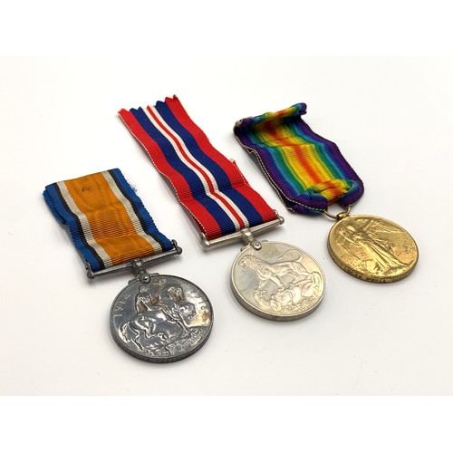 2373 - Three British military medals, one WWI pair presented to 48061 Pte. L. Sutclife. S. LAN. R. and one ... 