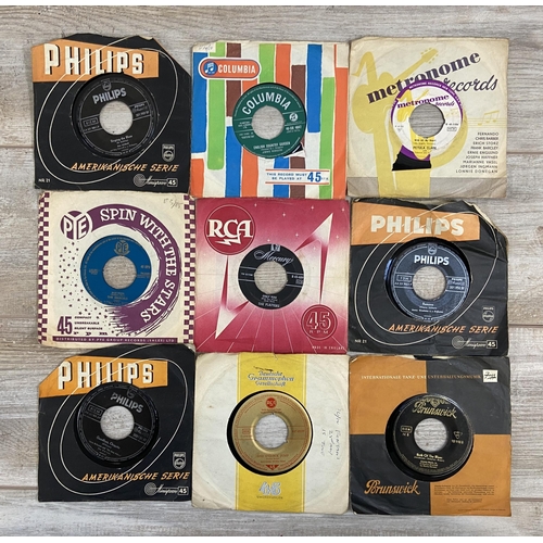 777 - One box approx. eighty vinyl records consists of 7 inch and 12 inch includes Elvis Presley 'Worldwid... 