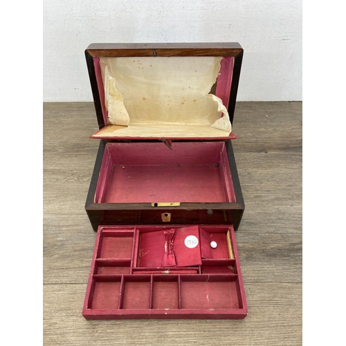 669 - Various collectables to include Victorian rosewood jewellery box, Aristocrat chromium plate cigarett... 