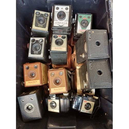 713 - A collection of box cameras