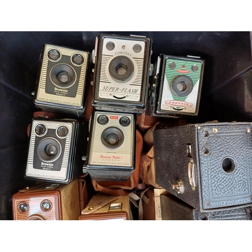 713 - A collection of box cameras