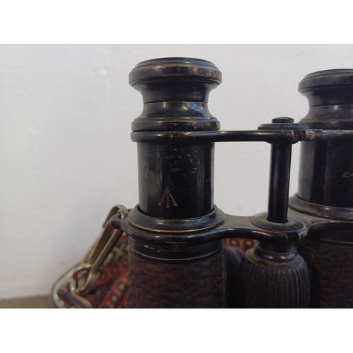 696 - A pair of French Colmont binoculars with broad arrow mark