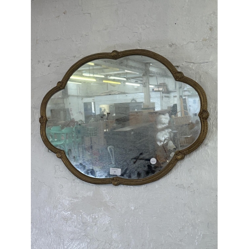 11 - A 19th century style gilt framed wall mirror - approx. 45cm high x 61cm wide