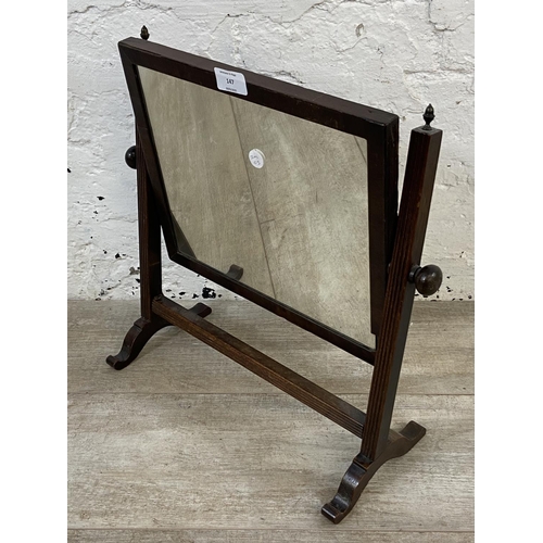 147 - A 19th century mahogany framed swing dressing table mirror - approx. 42cm high x 38cm wide x 16cm de... 