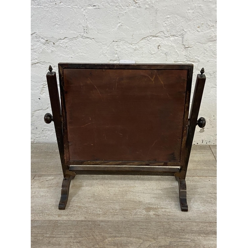 147 - A 19th century mahogany framed swing dressing table mirror - approx. 42cm high x 38cm wide x 16cm de... 