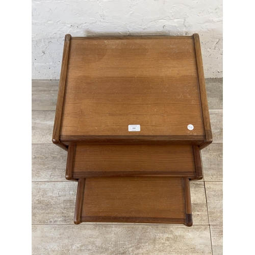 152 - A mid 20th century teak nest of tables - approx. 43cm high x 50cm wide x 43cm deep