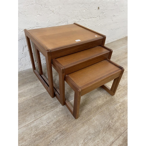 152 - A mid 20th century teak nest of tables - approx. 43cm high x 50cm wide x 43cm deep