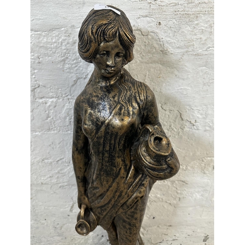 17 - A 19th century style bronzed cast stone nude lady statue - approx. 78cm high