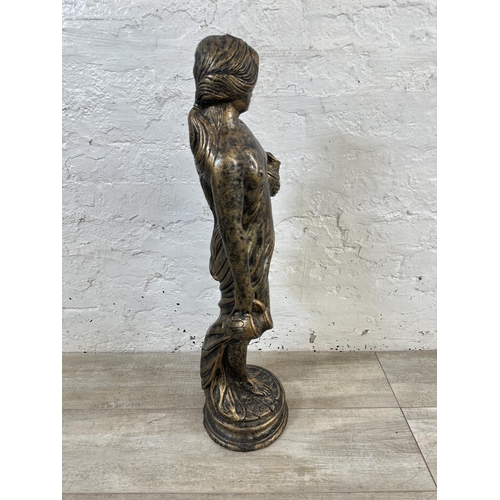 17 - A 19th century style bronzed cast stone nude lady statue - approx. 78cm high