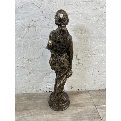 17 - A 19th century style bronzed cast stone nude lady statue - approx. 78cm high