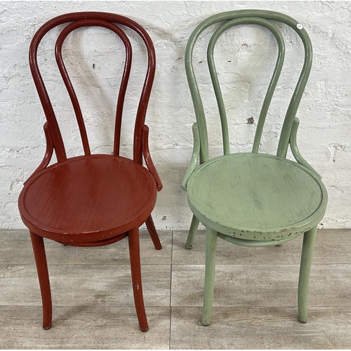 175 - Four painted bentwood bistro dining chairs