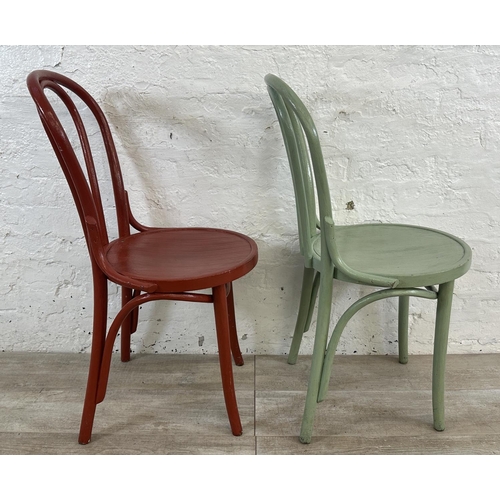 175 - Four painted bentwood bistro dining chairs