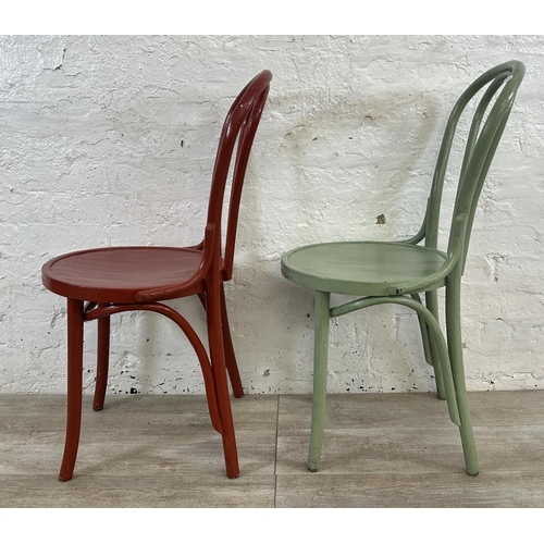 175 - Four painted bentwood bistro dining chairs