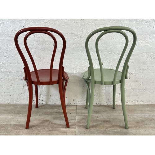 175 - Four painted bentwood bistro dining chairs