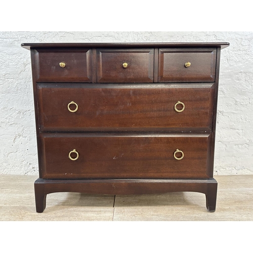 192 - A Stag Minstrel mahogany chest of drawers - approx. 73cm high x 81cm wide x 46cm deep