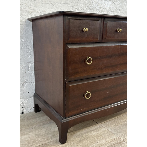 192 - A Stag Minstrel mahogany chest of drawers - approx. 73cm high x 81cm wide x 46cm deep