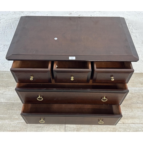 192 - A Stag Minstrel mahogany chest of drawers - approx. 73cm high x 81cm wide x 46cm deep