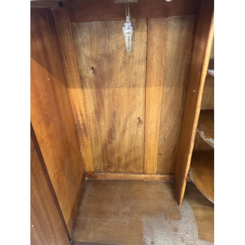 38 - An Art Deco walnut double door tallboy/gentlemen's wardrobe - approx. 128cm high x 84cm wide x 44cm ... 