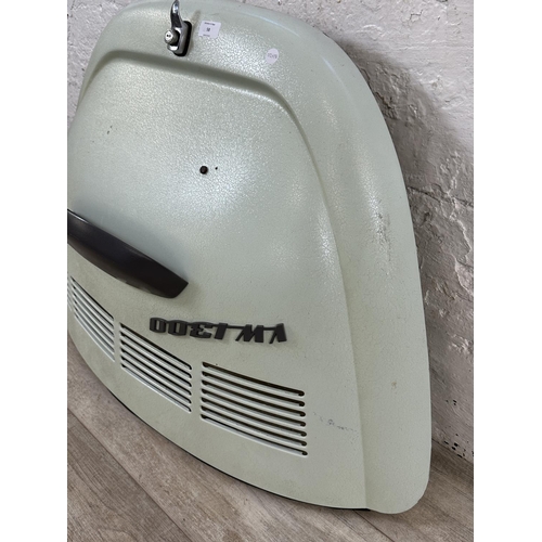 58 - A VW Beetle bonnet converted wall light - approx. 69cm high x 96cm wide