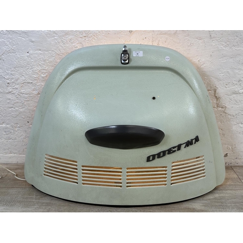 58 - A VW Beetle bonnet converted wall light - approx. 69cm high x 96cm wide