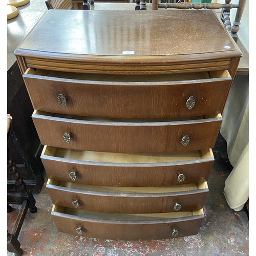 74 - A Lebus oak chest of drawers - approx. 103cm high x 77cm wide x 45cm deep