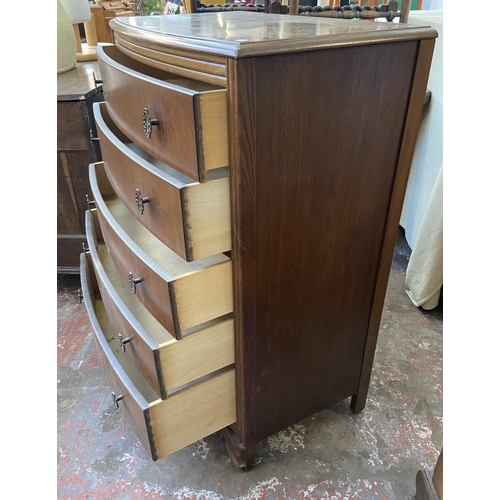 74 - A Lebus oak chest of drawers - approx. 103cm high x 77cm wide x 45cm deep