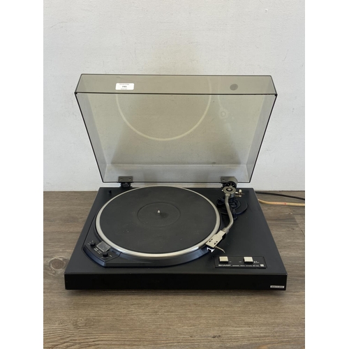 745 - A Sharp RP-1144 two speed automatic stereo turntable