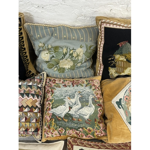 8 - Eight tapestry cushions