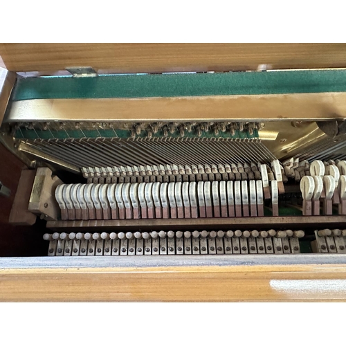 346 - A Kemble Minx walnut cased 85 key miniature piano with stool - approx. 88cm high x 133cm wide x 57cm... 