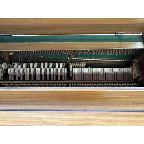 346 - A Kemble Minx walnut cased 85 key miniature piano with stool - approx. 88cm high x 133cm wide x 57cm... 