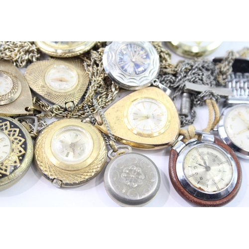 2076 - Approx. twenty hand wind fob watches