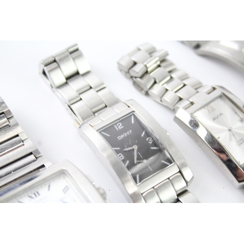 2078 - Six quartz men's wristwatches to include Avia 2000, DKNY etc.