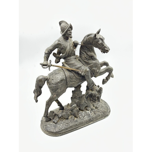 775 - A late 19th century cast spelter sculpture