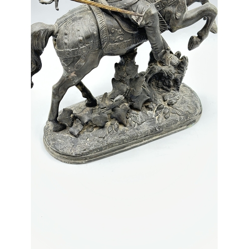 775 - A late 19th century cast spelter sculpture