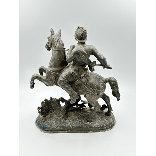 775 - A late 19th century cast spelter sculpture