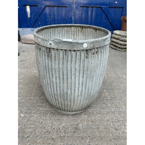 343 - A galvanised dolly tub - approx. 53cm high x 44cm diameter