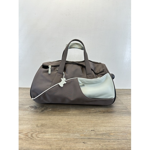 727 - A Radley of London turquoise and grey week-end holdall on wheels