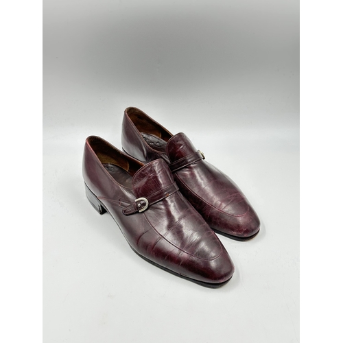 736 - Two pairs of men's handmade leather loafers to include black J.M. Weston etc.