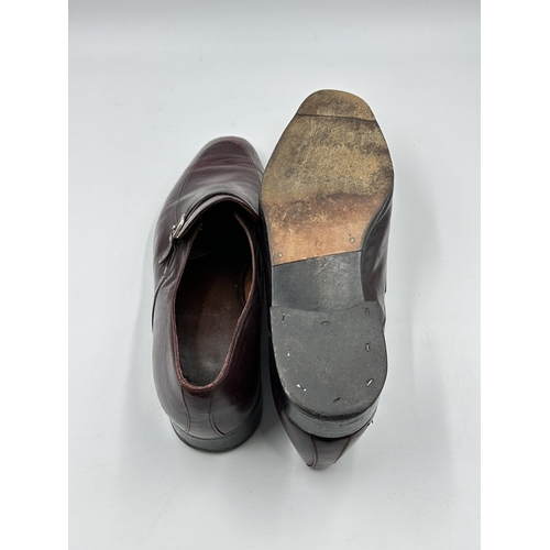 736 - Two pairs of men's handmade leather loafers to include black J.M. Weston etc.