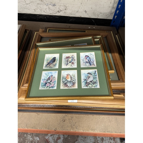 743 - Eleven framed cigarette and collectors card sets to include Ogden's, Ensign Fishing Tackle - A Serie... 