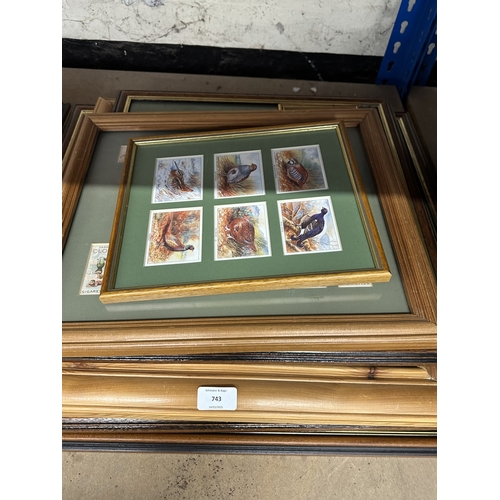 743 - Eleven framed cigarette and collectors card sets to include Ogden's, Ensign Fishing Tackle - A Serie... 