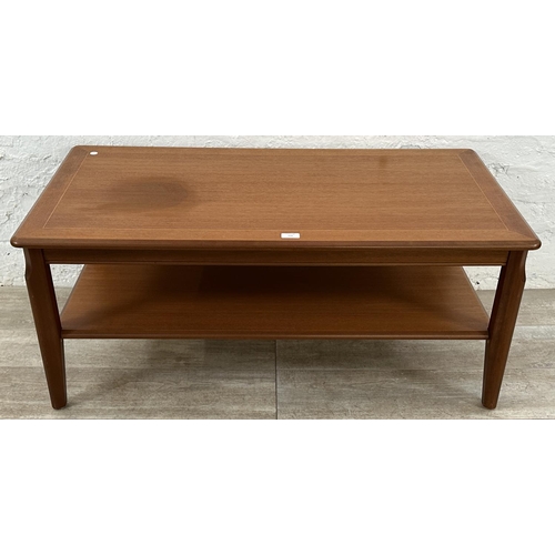 115 - A Legate teak coffee table - approx. 47cm high x 56cm wide x 108cm long
