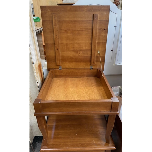 159 - A pair of modern cherry wood side tables - approx. 46cm high x 60cm square