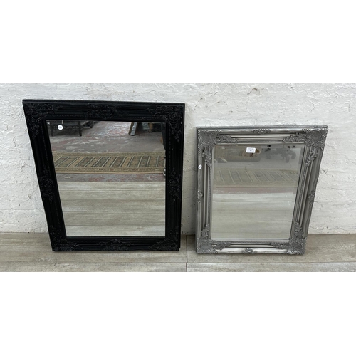 21 - Two 19th century style framed wall mirrors - largest approx. 75cm x 63cm