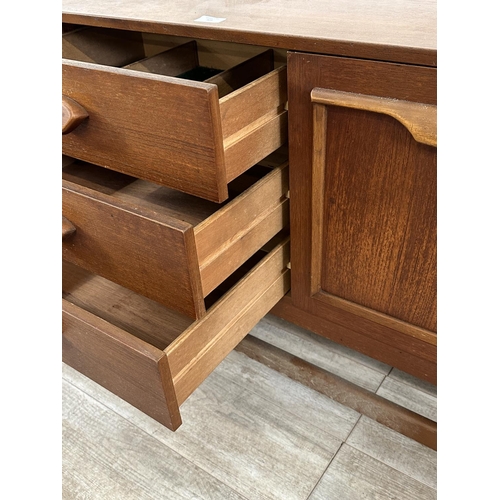 301 - A mid 20th century Stateroom by Stonehill teak sideboard - approx. 73cm high x 198cm wide x 43cm dee... 