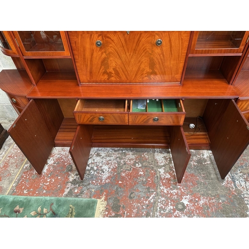 37 - A Beresford & Hicks mahogany display unit - approx. 195cm high x 265cm wide x 45cm deep