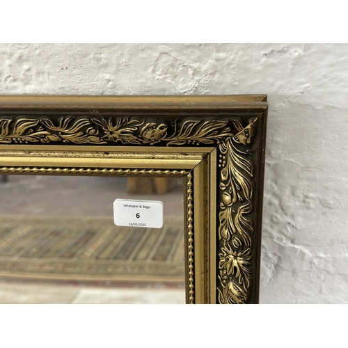 6 - A 19th century style gilt framed wall mirror - approx. 71cm high x 101cm wide